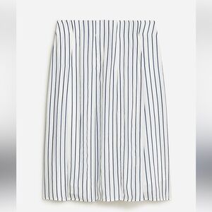 NWT! J.Crew Pleated skirt in striped crepe de chine. Item CA735. Size 2
